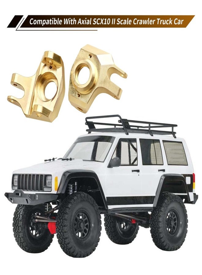 FriHobby Upgraded Heavy Duty Brass Front Steering Knuckle for Axial SCX10 II 1/10 RC Crawler Upgrades Replacement Parts Weights - Image 3